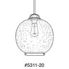 Progress Lighting Chronicle 1-Light Pendant, Antique Bronze, Seeded Glass Globe, Canopy Included, Dry Rated - 2 of 4