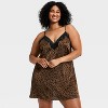 Women's Lace Trim Satin Chemise - Auden™ - 3 of 3