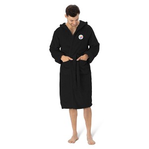 Pittsburgh Steelers NFL Hooded Silk Touch Bath Robe 26x47 Inches - 1 of 4
