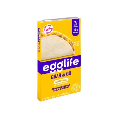 egglife Grab & Go Chicken Sausage, Egg & Cheddar - 3oz