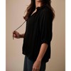 Women's Sarai Soft Crinkle Blouse - current air - 4 of 4