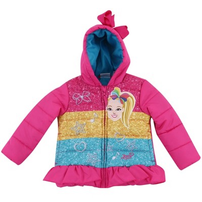 Dreamwave Jojo Siwa Little Girls Peplum Winter Coat Puffer Jacket Jojo