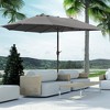 Sapphtopaz Patio Umbrella Outdoor Large Umbrella Double Sided Waterproof Pool Umbrella with Crank for Garden, Beach, Pool - 3 of 4