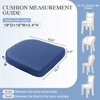 Aoodor Outdoor Dining Chair Cushions Set of 2, Waterproof Patio Furniture Seat Cushions, Outdoor Chair Pads with Ties - 3 of 4