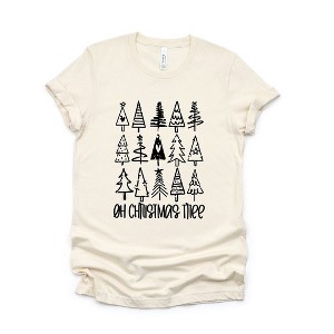 Simply Sage Market Women's Distressed Oh Christmas Trees Short Sleeve Graphic Tee - 1 of 4