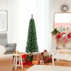 Tangkula 5/6/7/8 FT Artificial Christmas Tree Pencil Xmas Tree with Memory Wire Branch Tips & Upgraded Metal Stand - 3 of 4