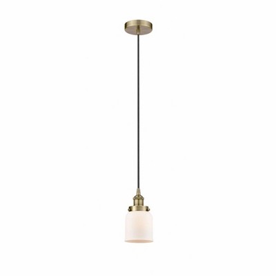 Bell - 1 Light Cord Hung Mini Pendant In Modern Style-9.5 Inches Tall and 5 Inches Wide
