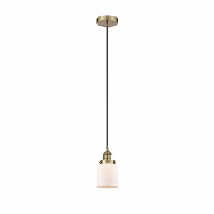 Bell - 1 Light Cord Hung Mini Pendant In Modern Style-9.5 Inches Tall and 5 Inches Wide - 1 of 1