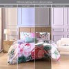 Bebejan Cool Pink Roses 100% Cotton 5-Piece Reversible Comforter Set - 4 of 4