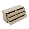 Angel Sar 47" Rattan 6 Drawer Dresser for Bedroom, Wood Dresser & Chest of Drawers with Metal Handles - 3 of 4
