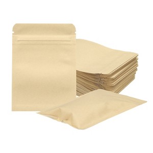 Unique Bargains Sealable Resealable Packaging Zipper Bags Foil Food Storage Pouches 100 Pcs - 1 of 4