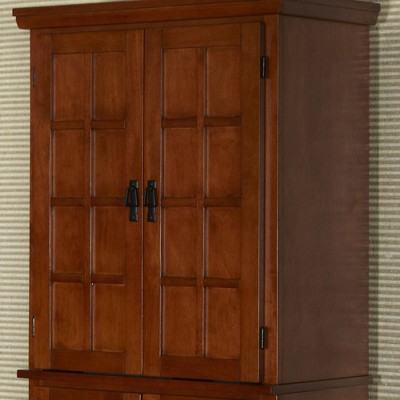 Cottage Oak Freestanding Pantry with Adjustable Shelving