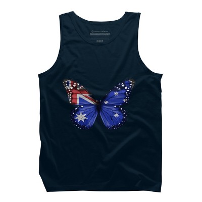 Men's Design By Humans Butterfly Flag Of Australia By GiftsIdeas Tank Top