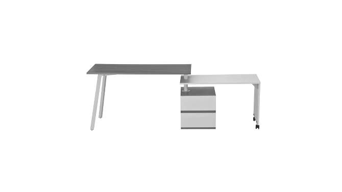 Rotating Multi Positional Modern Desk Light Gray - Techni Mobili, 2 of 17, play video