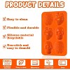 JDICTION Skull Brain Heart Silicone Mold 2 Pack Halloween Molds for Cake Chocolate Jelly Soap Resin Making - 2 of 4