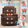 Swivel Rocker Recliner Chair with Massage and Heat, 360° Oversized Recliner Single Sofa Seat - 4 of 4