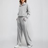Coolmee Women 2 Piece Outfits Sweatsuit Long Sleeve Sweatshirt Wide Leg Sweatpants Tracksuit Sweat Lounge Matching Set - 4 of 4