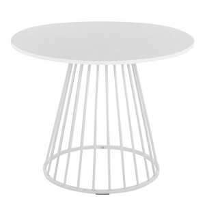Sapphtopaz Round Dining Table Cage Like Metal Base Kitchen Table Contemporary Dining Table MDF Tabletop for Dining Room, Small Spaces - 1 of 4