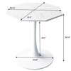 31.50" Modern Octagonal Coffee Table, Mid-Century Style Tulip Dining Table, Marble Coffee Tables for Living Room Reception Room Office, Easy to Clean - 3 of 4