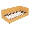 Upholstered Daybed with 2 Storage Drawers Twin Size Sofa Bed Frame No Box Spring Needed Linen Fabric (Beige) - 3 of 4