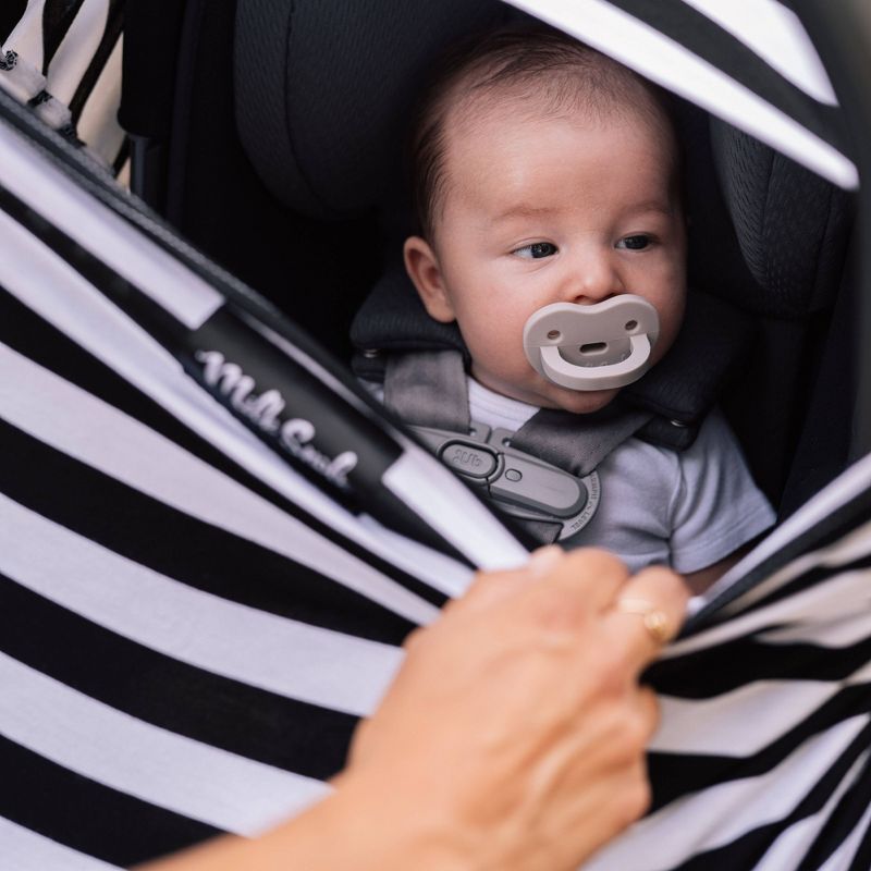 Milk Snob  Nursing Cover/Baby Car Seat Canopy - Signature Stripe, 4 of 6