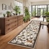 2 x 6 ft Polyester  Imitation Black Rectangular Hallway Bathroom Entryway Kitchen Office Foldable Jungle Tiger Leopard Printed Modern Washabl - 3 of 4