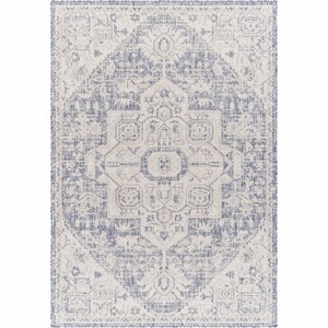 Hauteloom Aure Beige & Blue Indoor & Outdoor Rug - 1 of 4