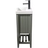 HomeStock 18-inch Pewter Green Sink Vanity - 4 of 4