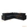 Cloud Couch Modular Sectional Sofa,100.5" V Shaped Couch, Convertible Wide Seater, 5 Seater For Living Room Set,Covers Washable&Replaceable - 4 of 4