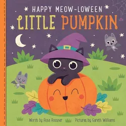 Happy Meow-Loween Little Pumpkin - (Punderland) by  Rose Rossner (Board Book)