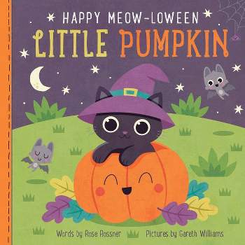 Happy Meow-Loween Little Pumpkin - (Punderland) by  Rose Rossner (Board Book)