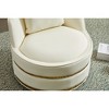 Velvet 360° Swivel Barrel Chair with Padded Seat and Stainless Steel Base for Living Room - 4 of 4