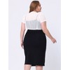 Agnes Orinda Women's Plus Size Sheer Lace Elegant Eyelet Crop Banquet Shrugs - 4 of 4