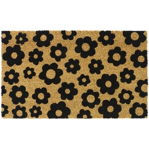 Balta Rugs 1'5"x2'5" Retro Floral Natural Papilio Coir Doormat - 1 of 4