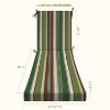 Honeycomb Outdoor Chaise Lounge Cushion - Stripe Pine Green - 4 of 4