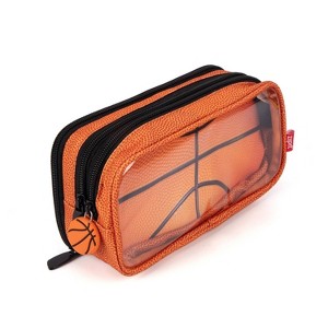 ZIPIT Orange Basketball Double Zip Pencil Pouch : Target