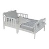 Infurnic Beds, Toddler Single Bed with Safety Guardrails and Headboard, Low To Floor Design for Toddler Children, White, 70"*36"*27" - 3 of 4