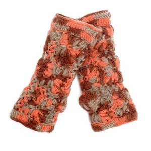 Multi Color Flower Crochet Handwarmers_Nirvanna Designs - 1 of 4