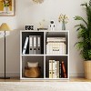 COMHOMA 4/6/8 Wood Cube Storage Shelf, White Wood Bookshelf with Removable Back Panels, Open Back Design for Vertical or Horizontal Placement - 2 of 4