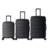 INFURNIC Bag And Luggage Sets 3pcs Rolling Luggage, Lightweight Suitcase Set Hard Shell Travel Luggage with Wheels, Black, 19.88"*10.63"*29.92" - 2 of 4
