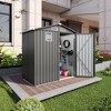 PAGED 6X3.6FT Metal Outdoor Storage Shed with Peaked Roof Watertight,Tool Shed with Window and Lockable Door,Compact Garden Shed for Patio,Gray - 2 of 4