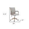 HomeRoots Gray and Bronze Adjustable Height Swivel Rolling Office Chair - 3 of 4