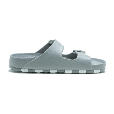 Ccilu Horizon Check Women Casual Beach Slide Sandals with Adjustable Buckle Straps