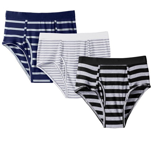 Kingsize Men's Big & Tall Classic Cotton Briefs 3-pack - Big - 2xl, Novelty  Stripe Multicolored Underwear : Target