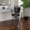 Hillsdale Furniture Bridgetown Metal Bar Height Swivel Stool Pewter: Upholstered, Armrests - 2 of 4