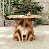 Dexmalle Light Teak 47.25-inch Outdoor Acacia Wood Patio Dining Table - 2 of 4