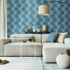 Nicole Miller Fluted Geo Peacock Blue Peel & Stick Wallpaper - 2 of 4