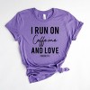 Simply Sage Market I Run On Caffeine And Love Short Sleeve Tee - 2 of 4