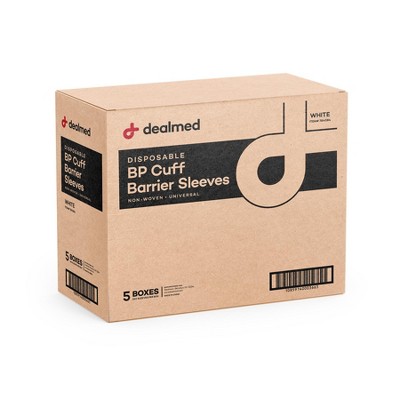 Dealmed Disposable Blood Pressure Cuff Barrier Sleeve to Protect Arm and Clothing, White