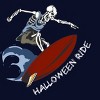 Junior's Design By Humans Halloween Surfing Zombie Skeleton Funny Costume t shirt By graceandfinn T-Shirt - 2 of 3